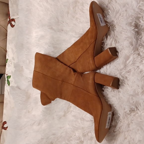 NEW STEVE MADDEN NINNY BOOTS 10M LONG TALL KNEE LENGHT BLOCK CHUNKY HEEL BROWN - Picture 2 of 15